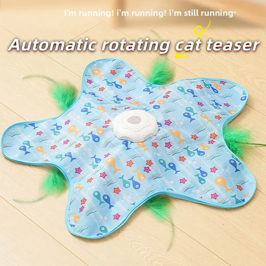Automatic Cat Turntable Toy – Interactive Electric Teaser Stick for Indoor Cats
