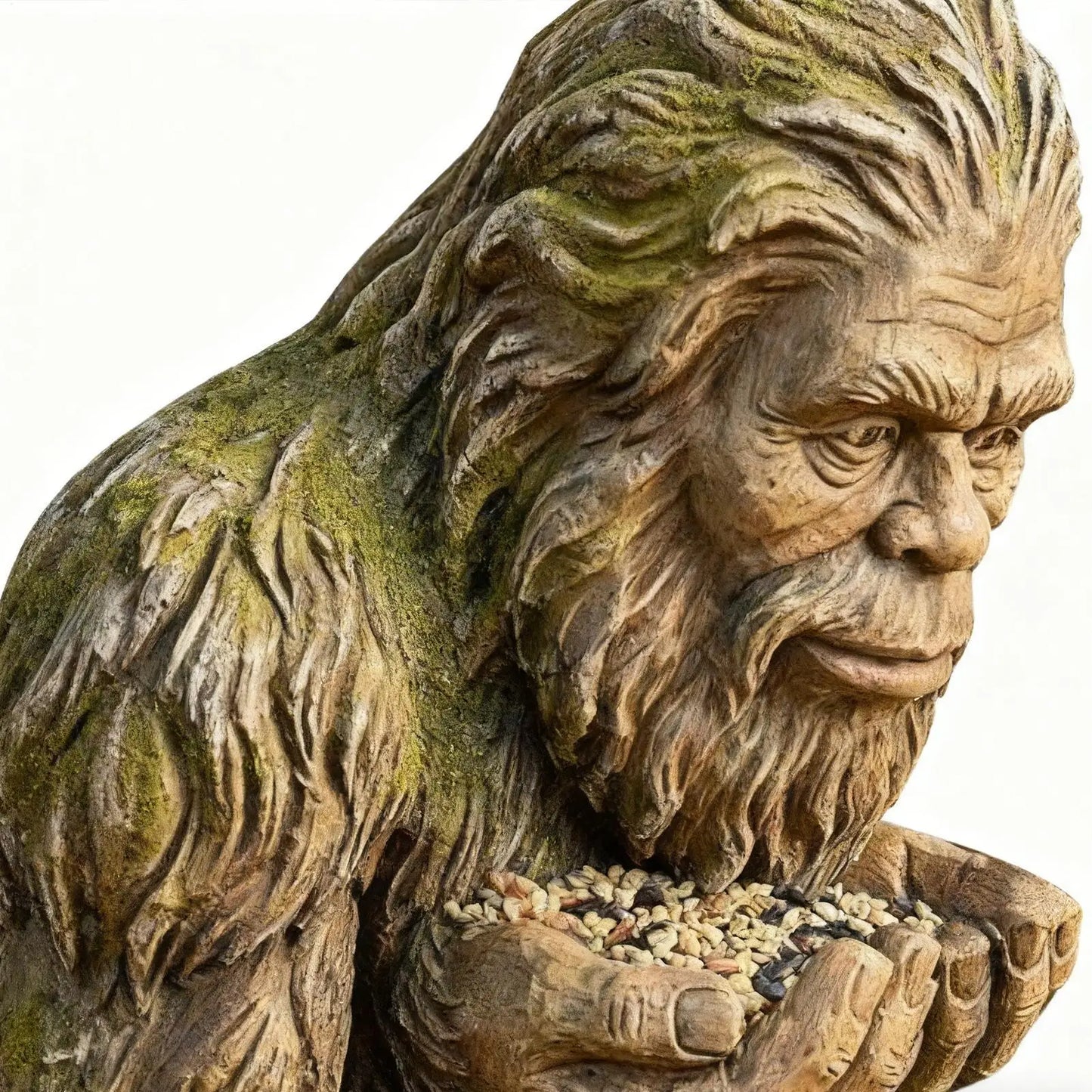 Bigfoot Bird Feeder Funny Garden Sculpture Outdoor Wall Bird Feeding Station Resin Decor