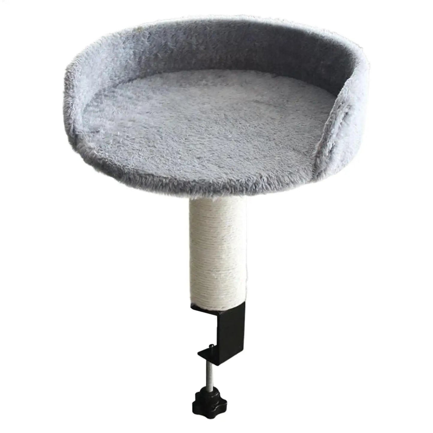 Adjustable Rotating Desk Cat Perch – Space-Saving Clamp-On Cat Hammock Bed