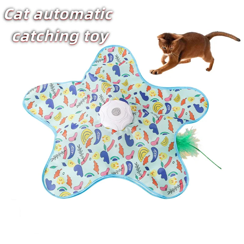 Automatic Cat Turntable Toy – Interactive Electric Teaser Stick for Indoor Cats