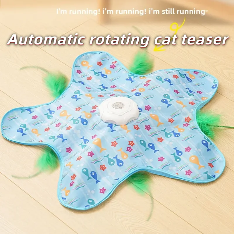 Automatic Cat Turntable Toy – Interactive Electric Teaser Stick for Indoor Cats