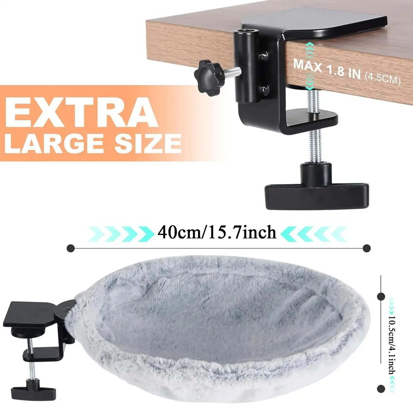 180° Rotating Desktop Cat Hammock – Adjustable Desk Cat Bed for Indoor Comfort