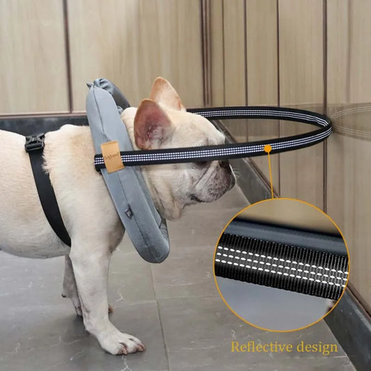 Adjustable Blind Pet Safety Halo Collar – Reflective Anti-Collision Harness for Dogs & Cats