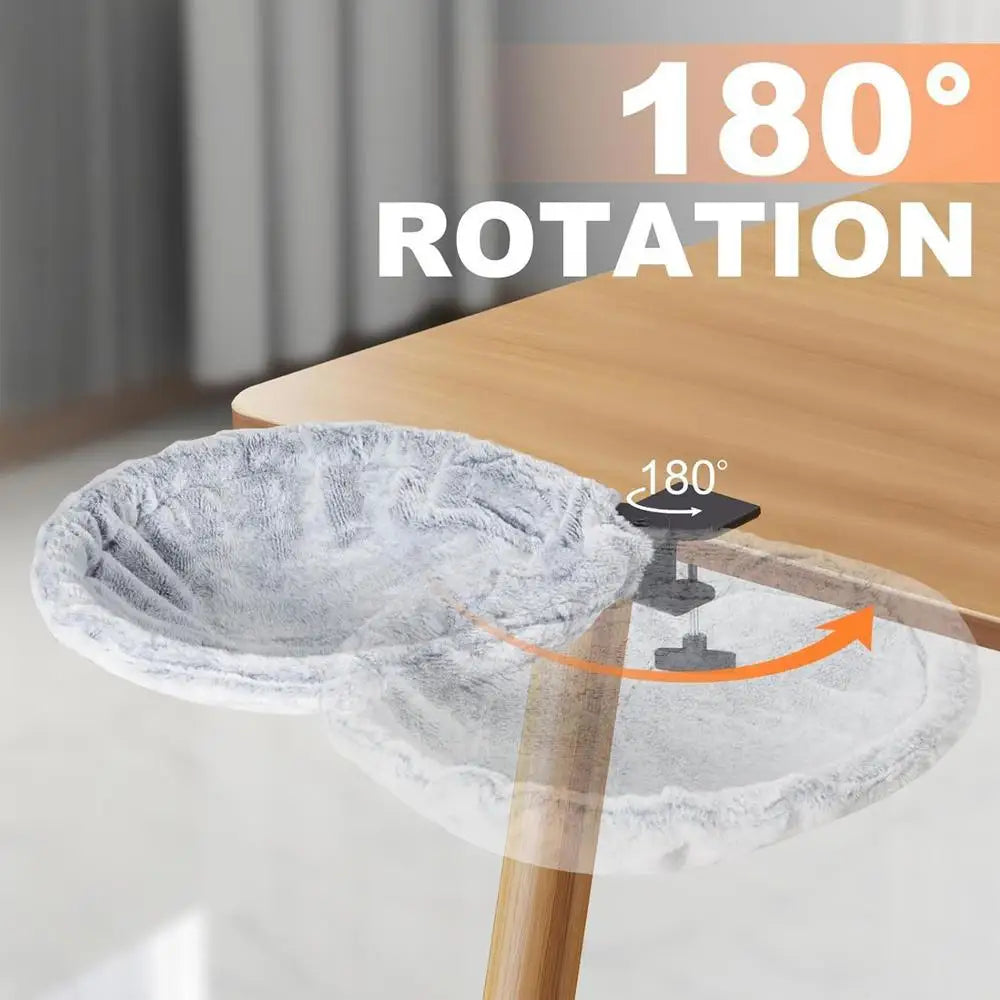 180° Rotating Desktop Cat Hammock – Adjustable Desk Cat Bed for Indoor Comfort