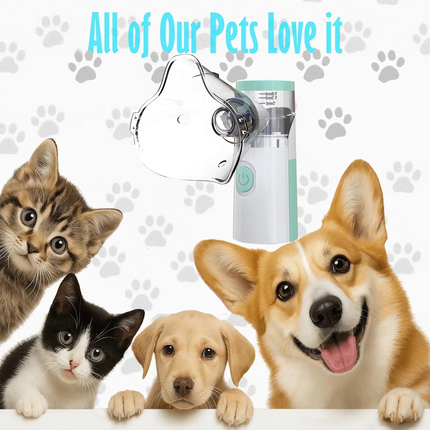 Pet Portable Nebulizer – Silent Inhaler for Cats & Dogs | Respiratory Relief