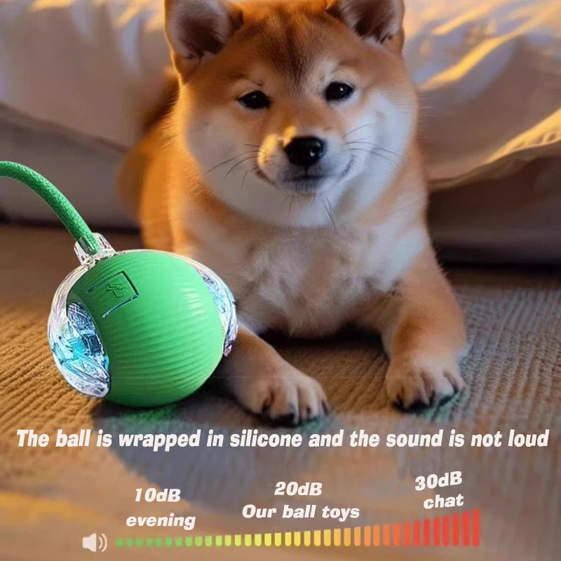 Smart Interactive Dog Ball – Automatic Rolling Rechargeable Toy for Active Dogs