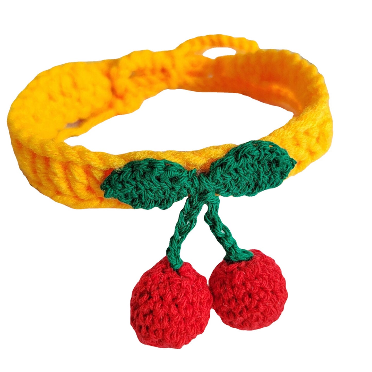 Handmade Knitted Cat Collar – Soft Wool Silent Pet Collar with Cozy Design