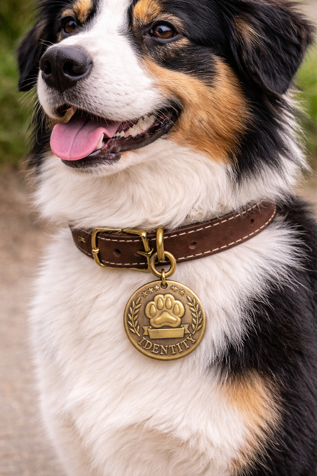 Personalised Stainless Steel Pet ID Tag – Custom Name & Contact Engraved